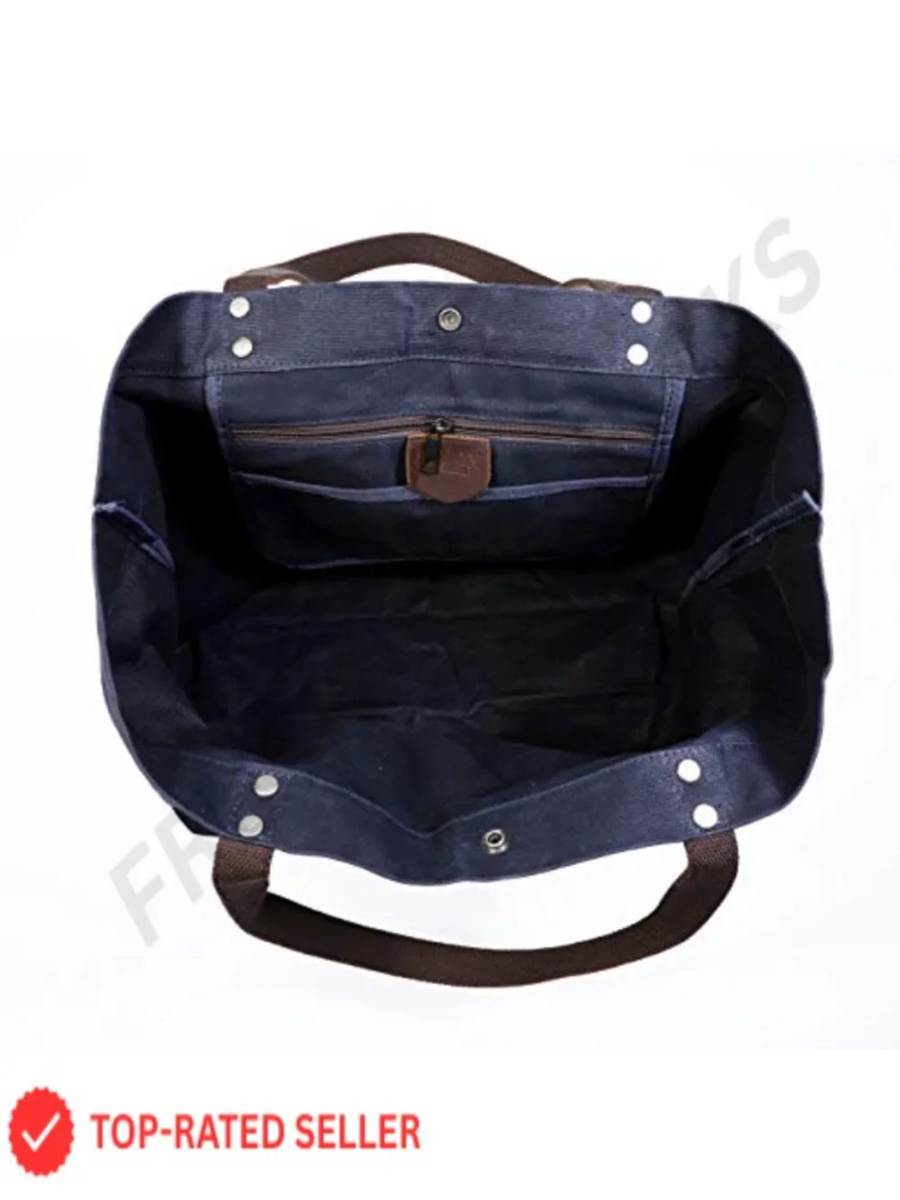 Waxed Canvas Extra Large Travel Tote Bag Women Carryall Shoulder Purse